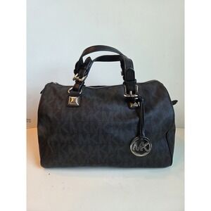 Michael Kors Dark Satchel with MK Charm